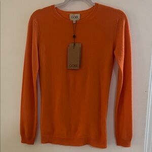 GOBI Women's Vibrant Orange Crew Neck Sweater